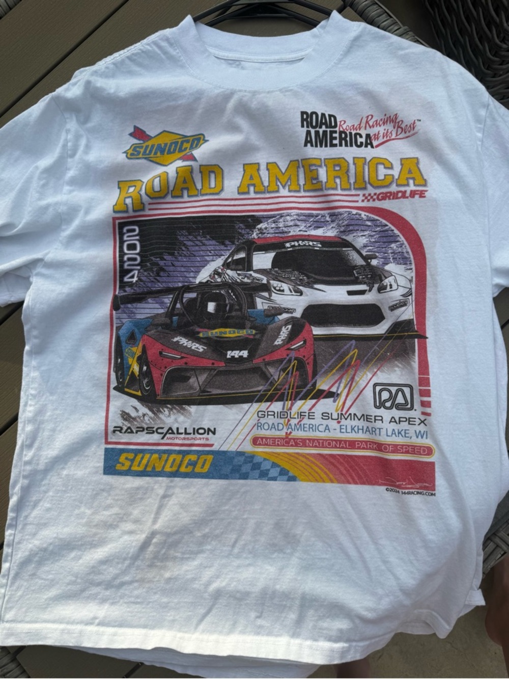 Road America Sunoco Graphic Tee - White